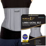 Buy MuscleXP DrFitness+ Lumbo Sacral Belt, Back Support Belt With Cushioning & Semi-Flexible, Splints For Men & Women, Optimum Back Support, Back Pain Relief-Compression Belt, Large Size - Purplle