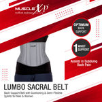 Buy MuscleXP DrFitness+ Lumbo Sacral Belt, Back Support Belt With Cushioning & Semi-Flexible, Splints For Men & Women, Optimum Back Support, Back Pain Relief-Compression Belt, Large Size - Purplle