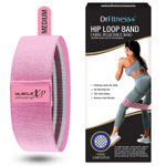 Buy MuscleXP DrFitness+ Hip Loop Fabric Resistance Band For Women & Men, Hip Loop Band, For Added Strength, Muscle Growth, Exercise Usable In - Home & Gym, Pink (Medium) 15-inches - Purplle