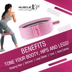 Buy MuscleXP DrFitness+ Hip Loop Fabric Resistance Band For Women & Men, Hip Loop Band, For Added Strength, Muscle Growth, Exercise Usable In - Home & Gym, Pink (Medium) 15-inches - Purplle
