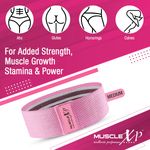 Buy MuscleXP DrFitness+ Hip Loop Fabric Resistance Band For Women & Men, Hip Loop Band, For Added Strength, Muscle Growth, Exercise Usable In - Home & Gym, Pink (Medium) 15-inches - Purplle