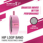 Buy MuscleXP DrFitness+ Hip Loop Fabric Resistance Band For Women & Men, Hip Loop Band, For Added Strength, Muscle Growth, Exercise Usable In - Home & Gym, Pink (Medium) 15-inches - Purplle