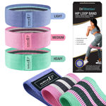Buy MuscleXP DrFitness+ Hip Loop Fabric Resistance Band For Set of 3, Fabric Resistance For Women & Men, Hip Loop Band, For Added Strength, Muscle Growth, Exercise Usable In - Home & Gym (Low, Medium, Heavy) - Purplle