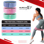 Buy MuscleXP DrFitness+ Hip Loop Fabric Resistance Band For Set of 3, Fabric Resistance For Women & Men, Hip Loop Band, For Added Strength, Muscle Growth, Exercise Usable In - Home & Gym (Low, Medium, Heavy) - Purplle