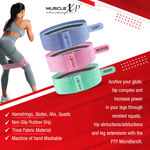 Buy MuscleXP DrFitness+ Hip Loop Fabric Resistance Band For Set of 3, Fabric Resistance For Women & Men, Hip Loop Band, For Added Strength, Muscle Growth, Exercise Usable In - Home & Gym (Low, Medium, Heavy) - Purplle