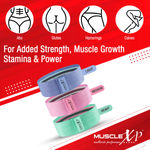 Buy MuscleXP DrFitness+ Hip Loop Fabric Resistance Band For Set of 3, Fabric Resistance For Women & Men, Hip Loop Band, For Added Strength, Muscle Growth, Exercise Usable In - Home & Gym (Low, Medium, Heavy) - Purplle