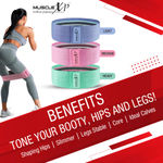 Buy MuscleXP DrFitness+ Hip Loop Fabric Resistance Band For Set of 3, Fabric Resistance For Women & Men, Hip Loop Band, For Added Strength, Muscle Growth, Exercise Usable In - Home & Gym (Low, Medium, Heavy) - Purplle