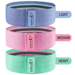 Buy MuscleXP DrFitness+ Hip Loop Fabric Resistance Band For Set of 3, Fabric Resistance For Women & Men, Hip Loop Band, For Added Strength, Muscle Growth, Exercise Usable In - Home & Gym (Low, Medium, Heavy) - Purplle