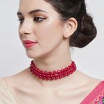 Buy Karatcart Green Stone Studded Beaded Choker Necklace - Purplle