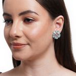 Buy Karatcart Light Green Cubic Zirconia and AD Stud Earrings for Women - Purplle