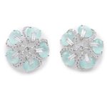 Buy Karatcart Light Green Cubic Zirconia and AD Stud Earrings for Women - Purplle