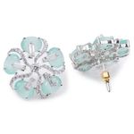 Buy Karatcart Light Green Cubic Zirconia and AD Stud Earrings for Women - Purplle