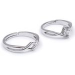 Buy Karatcart Silver Couple Adjustable Ring for Men and Women - Purplle