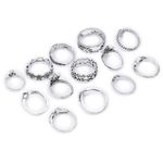 Buy Karatcart Set of 13 Oxidised Silver Midi Ring for Women - Purplle