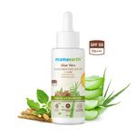 Buy Mamaearth Aloe Vera Sunscreen Face Serum with SPF 55, with Aloe Vera & Ashwagandha for UVA& B Protection (30 ml) - Purplle