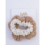 Buy Lilly & Sparkle Pearl And Textured Fabric Scrunchie For Women- Set Of 2 - Purplle