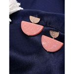 Buy Lilly & Sparkle Peach-Coloured Contemporary Studs Earrings - Purplle
