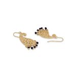 Buy Lilly & Sparkle Gold-Toned Blue Paisley Shaped Drop Earrings - Purplle