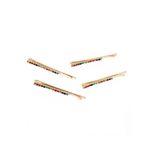 Buy Lilly & Sparklewomen Gold-Toned Red Set Of 4 Embellished Bobby Pins - Purplle