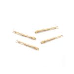 Buy Lilly & Sparklewomen Gold-Toned Red Set Of 4 Embellished Bobby Pins - Purplle