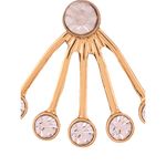 Buy Lilly & Sparkle Gold Toned Crystal Studed Front And Back Earrings - Purplle