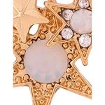 Buy Lilly & Sparkle Gold Toned Crystal Studed Tri-Star Stud Earrings - Purplle