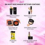 Buy Iba Must Have Makeup Set (Fair) l Waterproof Foundation l Concealer l Matte Compact l Lip & Cheek Tint l Matte Lipstick l Smudge Proof Kajal - Purplle