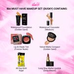 Buy Iba Must Have Makeup Set (Dusky) l Waterproof Foundation l Concealer l Matte Compact l Lip & Cheek Tint l Matte Lipstick l Smudge Proof Kajal - Purplle