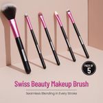 Buy Swiss Beauty Makeup Brushes Set of 5 Pink - Purplle
