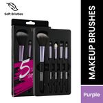 Buy Swiss Beauty Makeup Brushes Set 5 Purple - Purplle