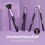 Buy Swiss Beauty Makeup Brushes Set 5 Purple - Purplle