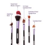 Buy Swiss Beauty Makeup Brushes Set 5 Purple - Purplle