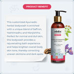 Buy Vedix Svadha VitC Brightening Bodywash (Kesar Bliss), Customized Ayurvedic Bodywash for All Skin Types With Saffron, Yashtimadhu and Manjishtha - 250ml - Purplle