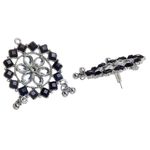 Buy Karatcart Oxidised Silver Toned Floral Rani Haar Necklace Set - Purplle