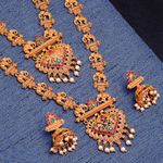 Buy Karatcart Gold-Plated Red & Green Stone-Studded Jewellery Set - Purplle