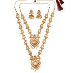 Buy Karatcart Gold-Plated Red & Green Stone-Studded Jewellery Set - Purplle
