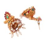 Buy Karatcart Gold-Plated Red & Green Stone-Studded Jewellery Set - Purplle