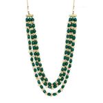 Buy Karatcart Green Beads with Tassel Multilayered Maharaja Moti Mala for Men - Purplle
