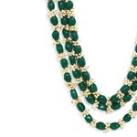 Buy Karatcart Green Beads with Tassel Multilayered Maharaja Moti Mala for Men - Purplle
