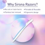 Buy Sirona  Eyebrow & Face Razor For Women For Painless Facial Hair Removal - 3 Razors - Blue - Purplle