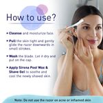 Buy Sirona  Eyebrow & Face Razor For Women For Painless Facial Hair Removal - 3 Razors - Blue - Purplle