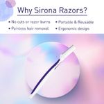 Buy Sirona Eyebrow & Face Razor For Women For Painless Facial Hair Removal - 3 Razors violet - Purplle