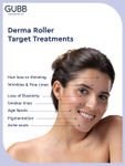 Buy GUBB Derma Roller For Face And Hair Regrowth 0.5 mm Micro Needles Skin Treatment Of Scars, Anti Ageing, Wrinkles, Golden - Purplle