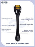 Buy GUBB Derma Roller For Face And Hair Regrowth 0.5 mm Micro Needles Skin Treatment Of Scars, Anti Ageing, Wrinkles, Golden - Purplle