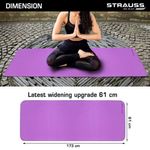 Buy Strauss PE Eco-Friendly Yoga Mat, 6mm (Purple) - Purplle