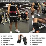 Buy Strauss Adjustable Weight Lifting Strap with Palm Protecting Grip, (Black) … - Purplle