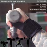Buy Strauss Adjustable Weight Lifting Strap with Palm Protecting Grip, (Black) … - Purplle