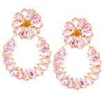 Buy Fashion Frill Fancy & Beautiful Pink Stone Crystal Earrings Long Tassel For Women & Girls - Purplle