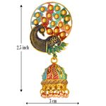 Buy Fashion Frill Stunning Multicolor Mayur Design Gold Plated Jhumki For Women and Girls - Purplle