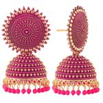 Buy Fashion Frill Stunning Floral Gold Plated Jhumka Earrings For Women and Girls - Purplle